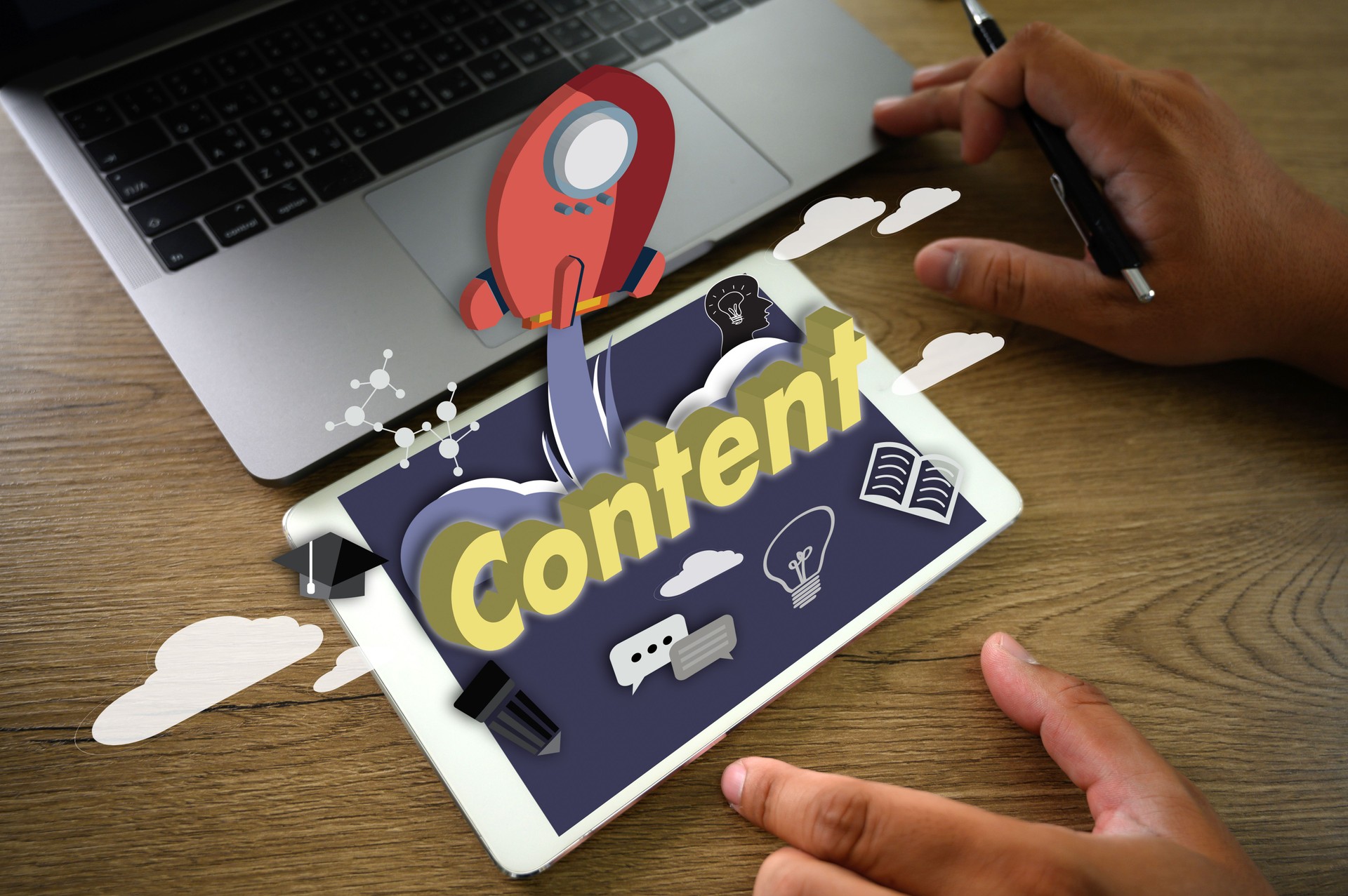 content marketing Content Data Blogging Media Publication Information Vision Concept